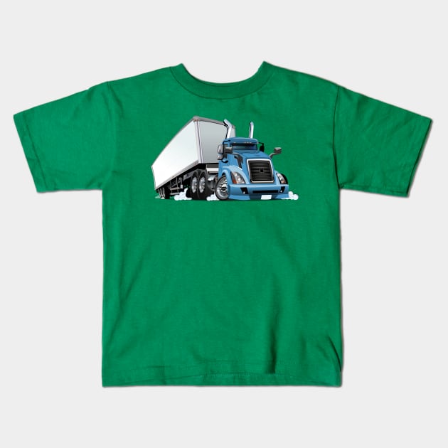 Cartoon truck Kids T-Shirt by Mechanik